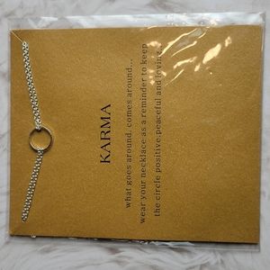 Karma Silver Color Necklace